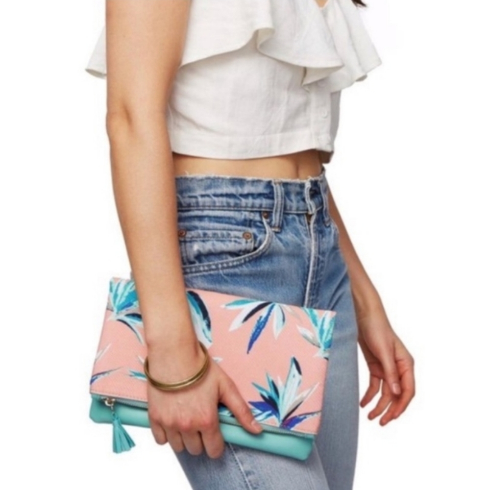 Rachel Pally reversible clutch paradise fabfitfun 11 x 1 x 7 in